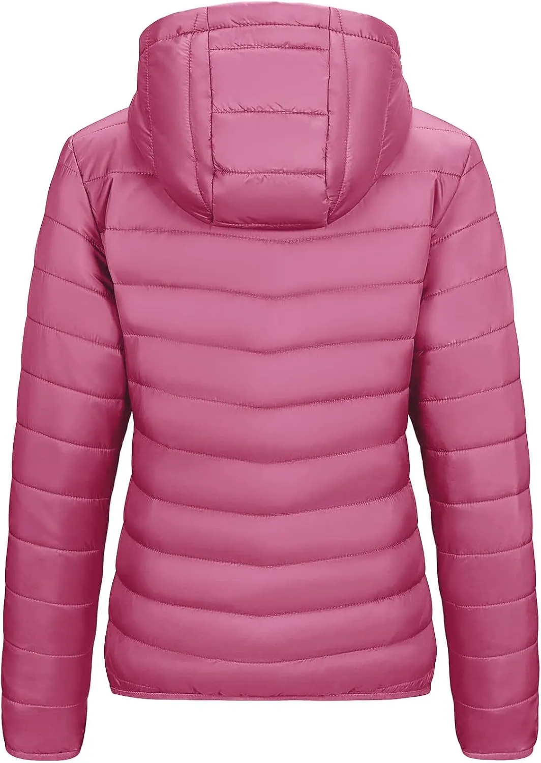 yardsong Womens Hooded Down Jackets Winter Warm Lightweight Quilted Puffer Coats Full Zip Up Packable Outerwear with Pockets