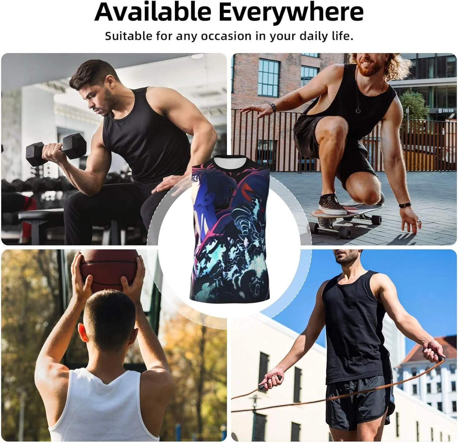 Youth & Adult Men's Tank Tops Muscle Sleeveless T-Shirt Beautiful Daily Shirt