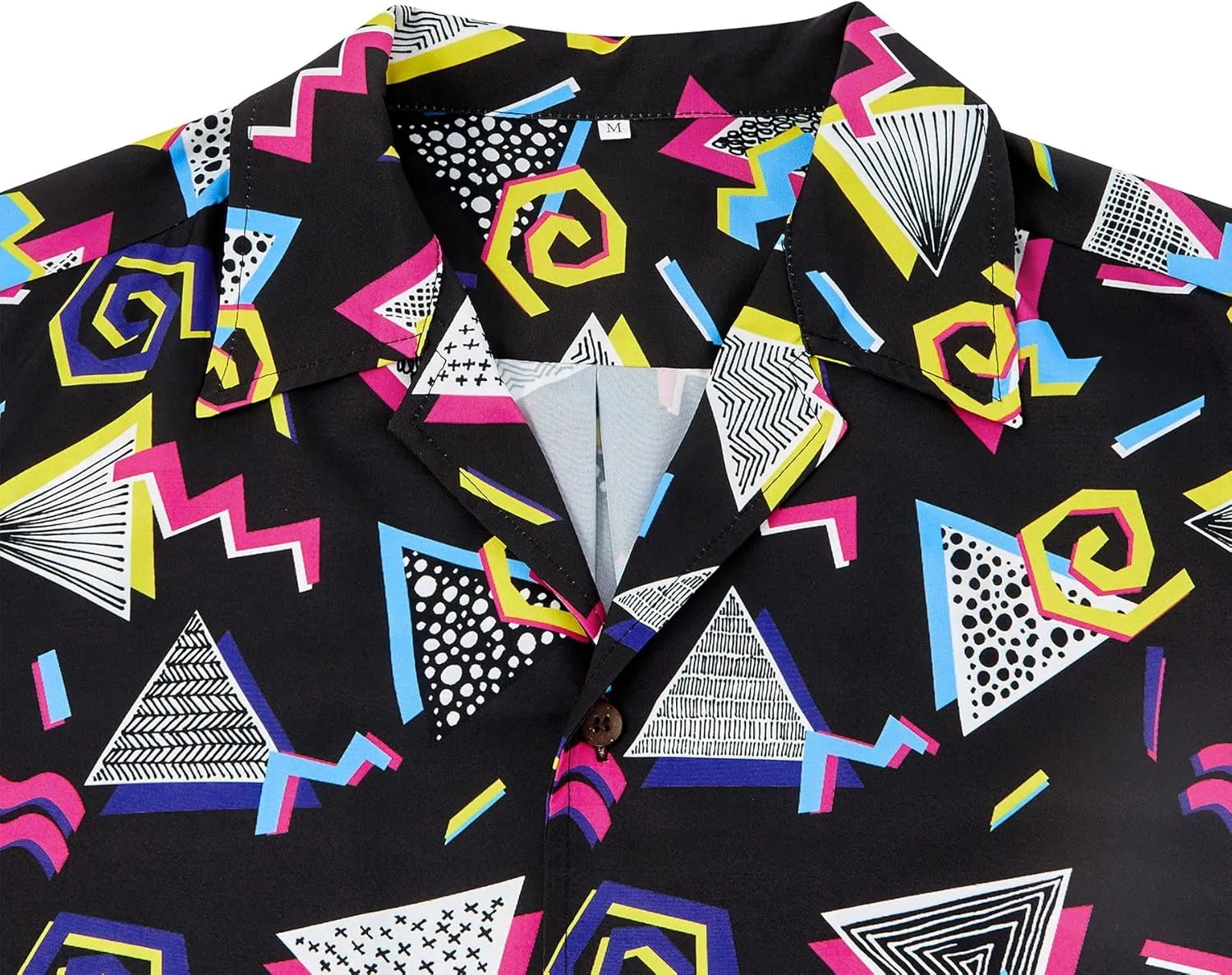 Zando 80s 90s Hawaiian Shirt for Men Short Sleeve 80s 90s Outfit Funny Hawaiian Shirts Party Disco Outfit