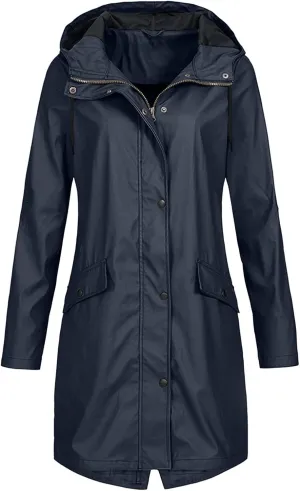 ZEFOTIM Rain Jackets for Women Waterproof with Hood Lightweight Casual Anorak Travel Hiking Coats with Pockets 720
