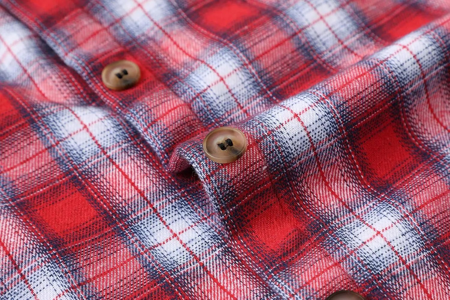 ZENTHACE Women's Thermal Fleece Lined Plaid Button Down Flannel Shirt Jacket