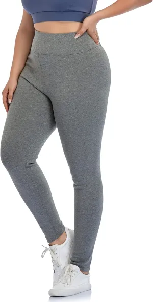 ZERDOCEAN Women's Plus Size High Waist Fleece Lined Leggings Winter Thermal Workout Yoga Pants
