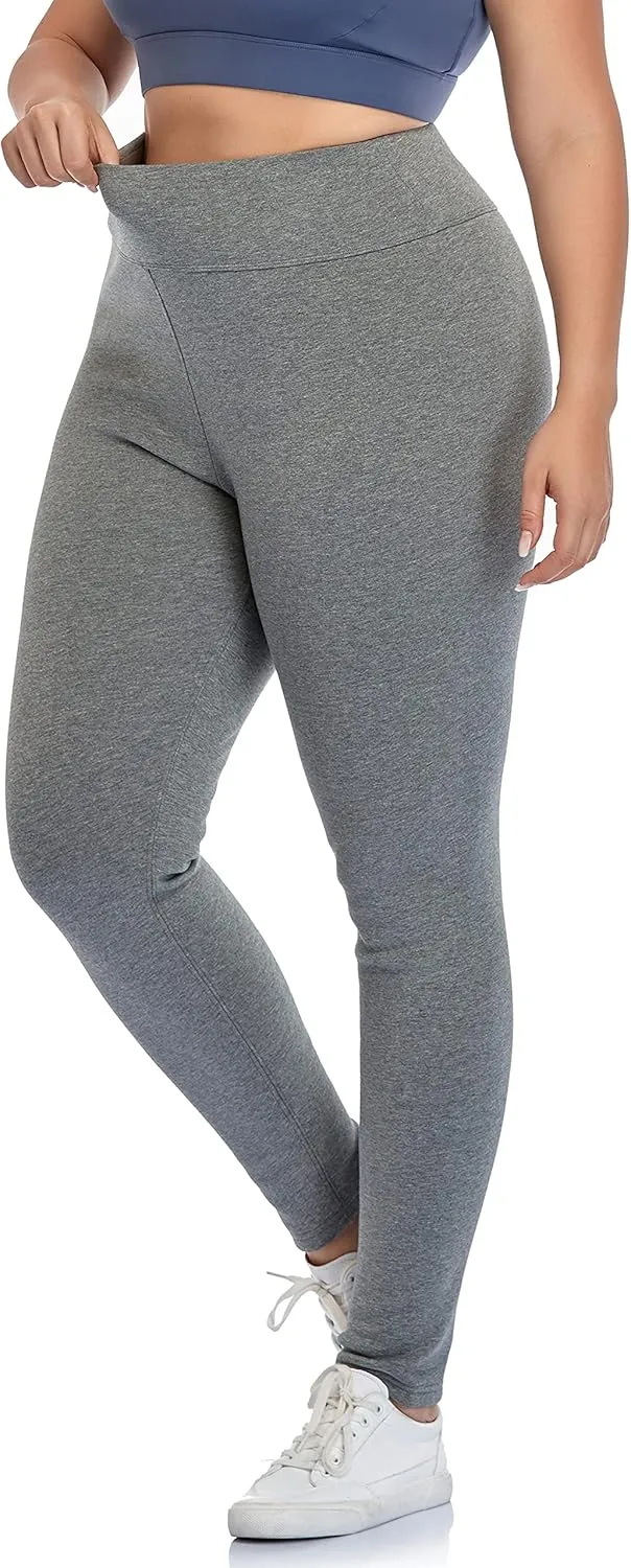 ZERDOCEAN Women's Plus Size High Waist Fleece Lined Leggings Winter Thermal Workout Yoga Pants