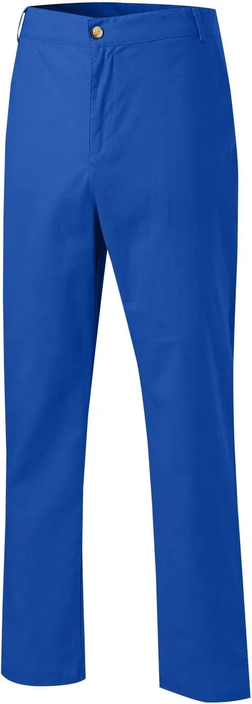 ZYXTIM Cotton Linen Trousers for Men Flat Front Lightweight Casual Work Pants Quick Dry Summer Beach Yoga Pants with Pockets